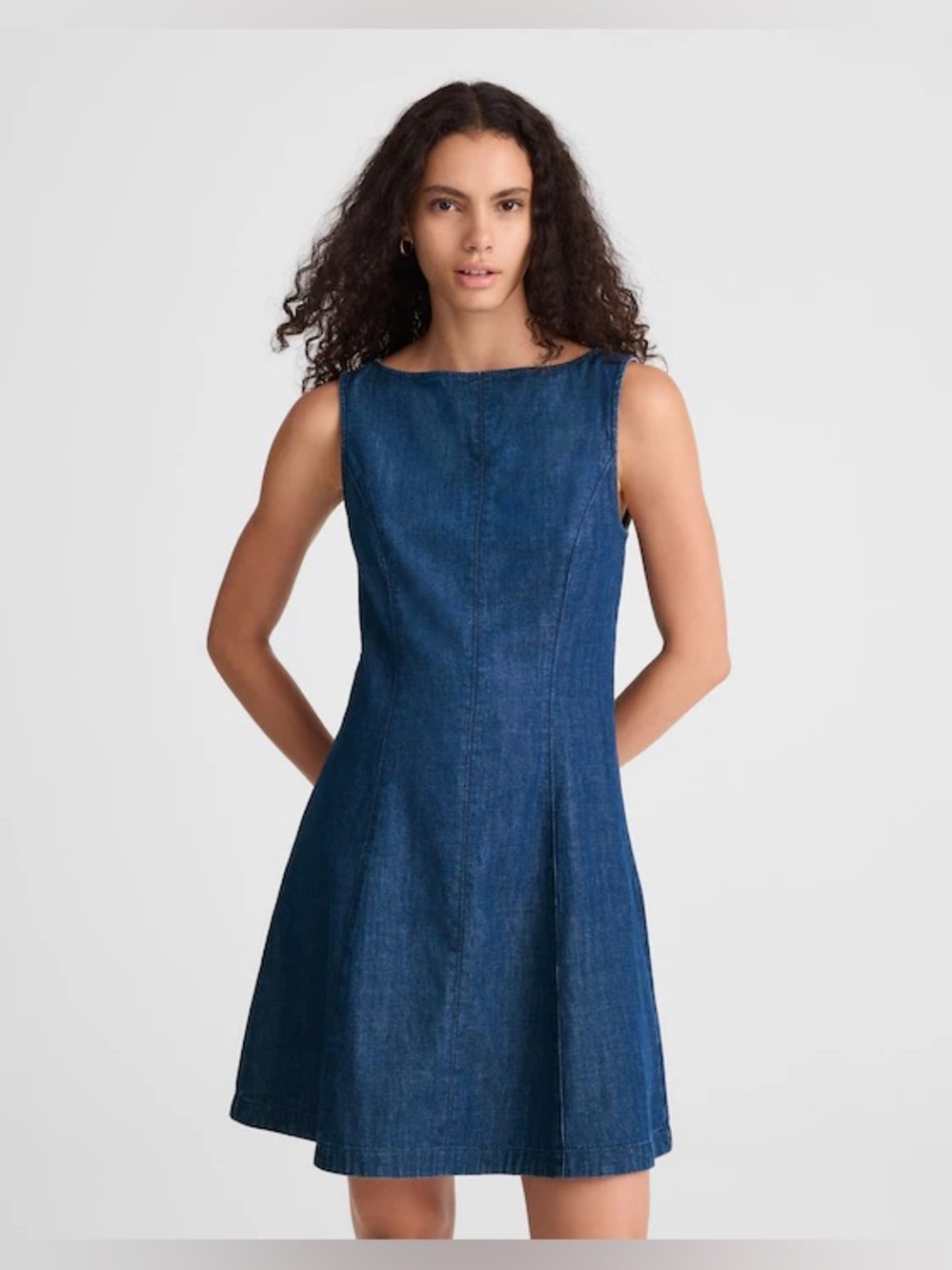 Madewell Denim Boatneck Mini Dress Size 4